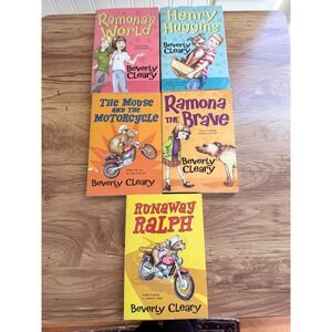 Beverly Cleary Book Lot 5 Ramona Henry Huggins Mouse & the Motorcycle Paperback